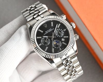 Rolex Oyster Perpetual 9100 Movement 904L Steel 41mm Black Men Watch